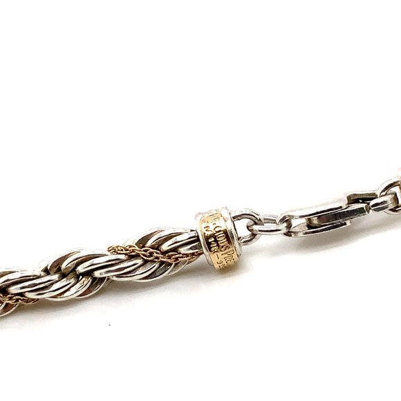 20" Precious Precious Brand Sterling Silver and 14K Gold Rope Chain - Picture 4 of 6